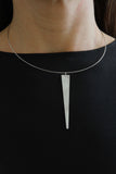 18K Gold plated hard chain necklace w/ pendant