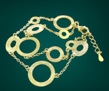 18K Gold plated double chain bracelet