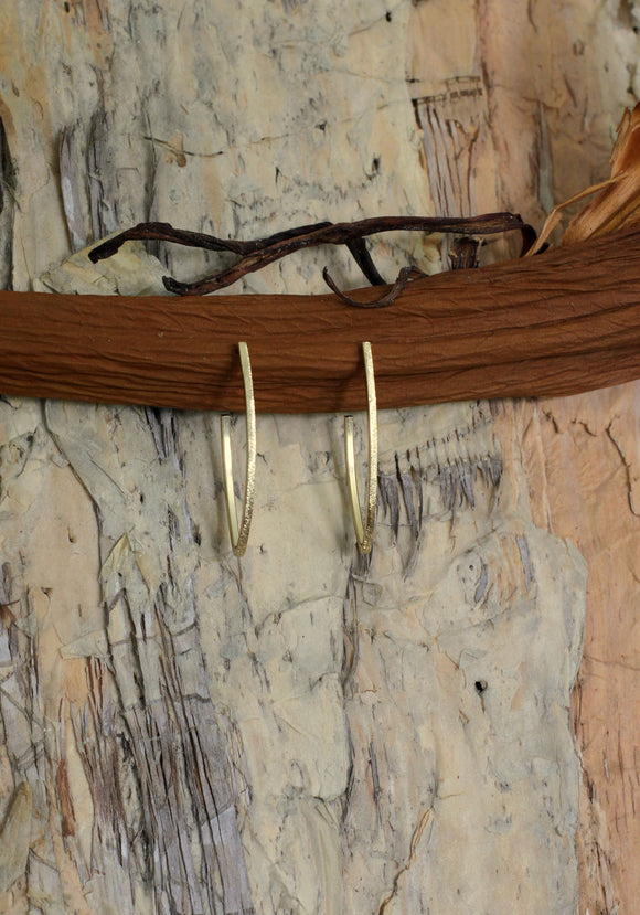 18K Gold plated small oval hoop earrings