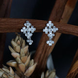 18K Rhodium plated earrings