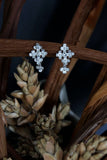 18K Rhodium plated earrings