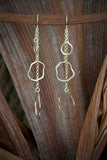 18K Gold plated hook style earrings