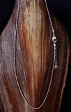 18k Rhodium Plated plain short Necklace