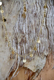 18K Gold plated multi disc drop short necklace