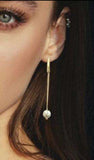 18K Gold plated earrings w/ pearl