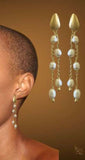 18K Gold plated Pearl drop earrings