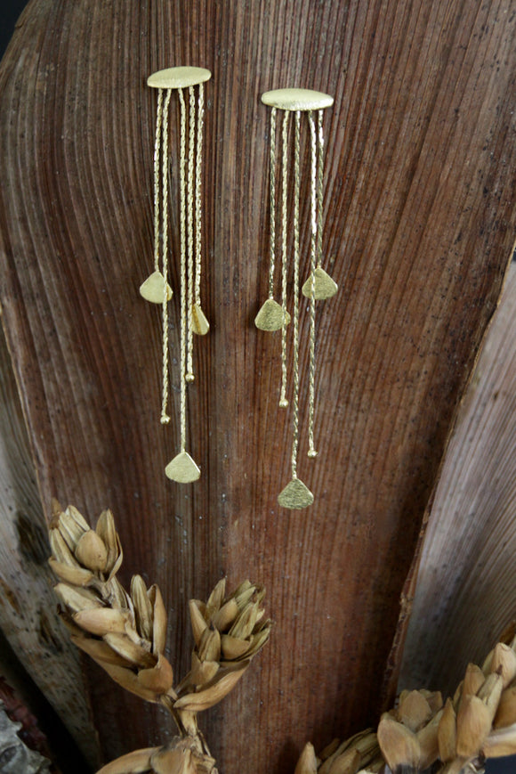 18k Gold plated long earrings