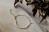 18K gold plated mother-of-pearl bracelet