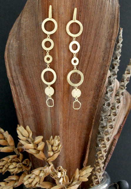 18k Gold plated long earrings
