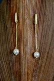 18K Gold plated earrings w/ pearl