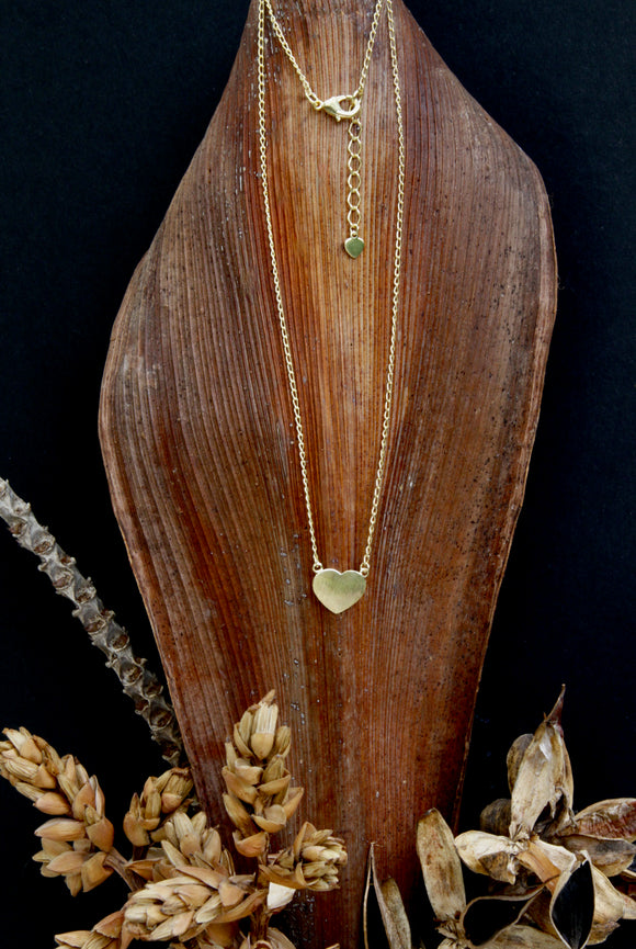 18K Gold plated heart shape necklace