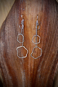 18K Rhodium plated earrings