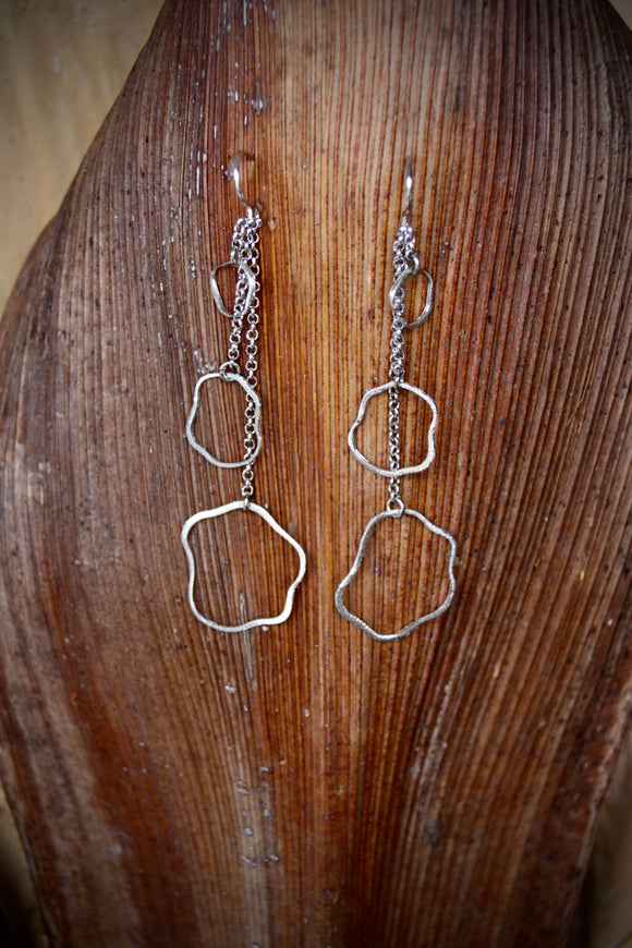 18K Rhodium plated earrings