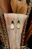 18K Gold plated earrings w/ Onyx