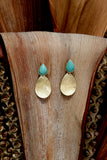 18K Gold plated earrings w/ Turquoise