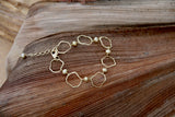 18K Gold plated bracelet w/ bronze Pearls